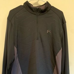 Men’s black and gray 1/4 zip long-sleeve